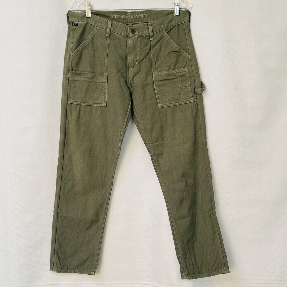 Citizens of Humanity Pants Womens 28 Green Leah Carpenter Cotton Casual Travel